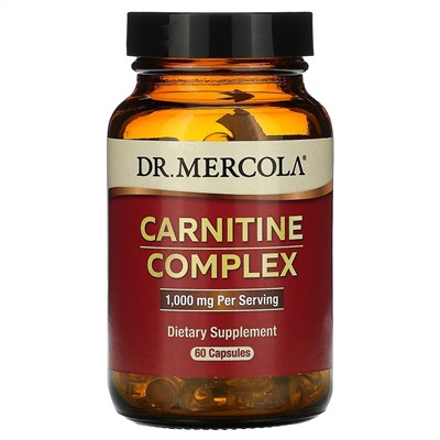 Dr. Mercola, комплекс карнитина, 1000 мг, 60 капсул