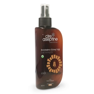Масло для загара Cire Aseptine Dark Tanning Oil 8 SPF 200 мл