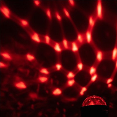 Проектор «Мини диско-шар» 8 см, реакция на звук, 5 В, свечение RGB