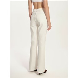 Flared CONTE CON-803 Джинсы клёш из eco-friendly денима молочного цвета