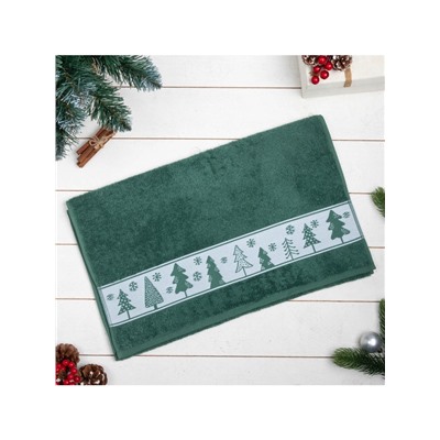 Полотенце махровое «Этель. Ёлочки», 50×90 см, хлопок 100%