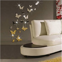 Зеркальные декорации на стену "Бабочки"