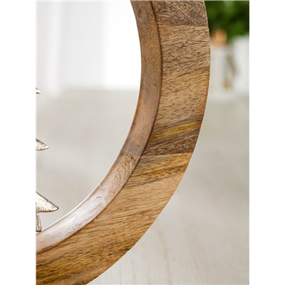 Сувенир интерьерный в деревянном кольце «Ёлка», 30×8×33 см