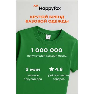 Детская однотонная футболка Happyfox
