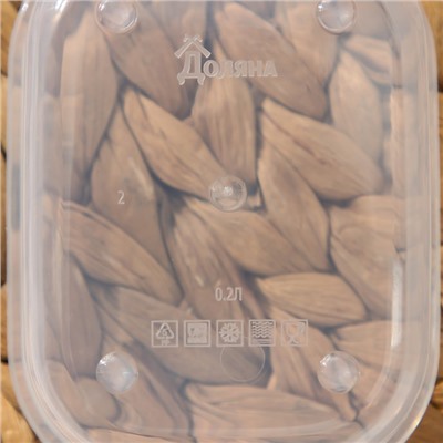 Набор контейнеров для хранения еды Доляна, прямоугольные, 3 шт. 150 мл, 500 мл, 1.2 л, пластик, зелёный