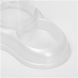 Автопоилка/автокормушка 0.6 л, белая перламутр