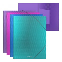 Папка на резинке А4 50380 Diagonal Vivid ассорти 600мкм ErichKrause