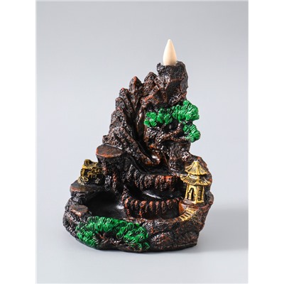 УЦЕНКА Подставка для благовоний "Храм в горах" 18,5х18 см