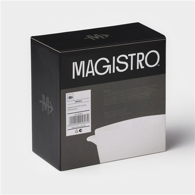 Салатник Magistro Whitewarm, 500 мл, 15×12.5×6 см, фарфор, белый