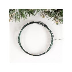 Гирлянда «Нить» 5 м роса, IP20, зелёная нить, 50 LED, 2 режима, батарейки AAх3 (нет в комплекте), свечение мульти