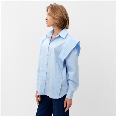 Рубашка женская MINAKU: Casual Collection, размер 44, голубая