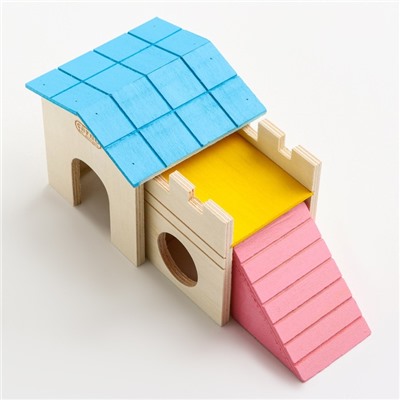 Дом для грызунов с лесенкой, дерево 24.2×10×10 см