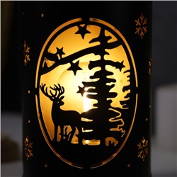 Фигура световая «Олень в лесу», 12.3×23 см, 1 LED. батарейки АААх3(не в компл.), свечение тёплое белое