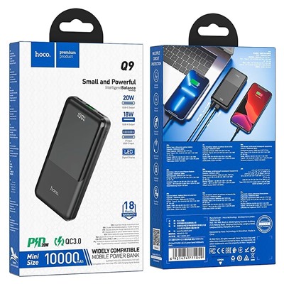 Внешний аккумулятор Hoco Q9 PD QC 10000mAh USB Type-C/Lightning/USB*2/Type-C (black)