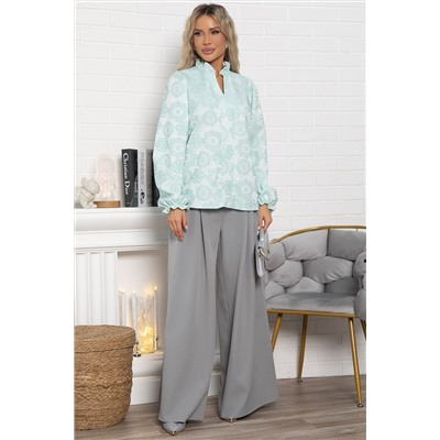 Блуза Доменика (бело-мятная) Б15017-18М