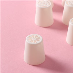 Набор насадок кондитерских, d=3.5 см, 16 шт., 2 адаптера, цвет МИКС