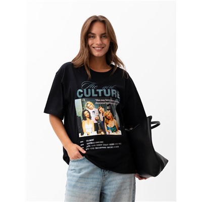 Футболка женская MIST Culture, размер 44, чёрная