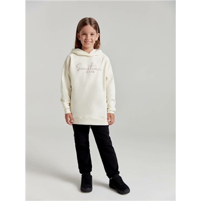 Джемперы CONTE DD 1452 Удлиненненное oversize-худи на флисе с вышивкой