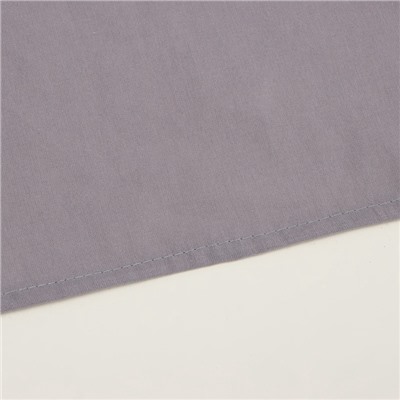 Простыня на резинке 1.5-спальная SL Home Cotton, 140×200+30 см, серая, жатый хлопок