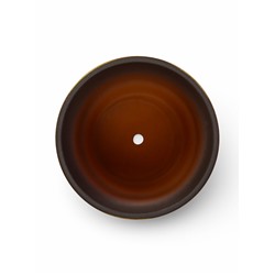 Горшок цветочный «Брюссель», 2.6 л, золотистый обод, серый