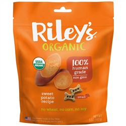 Riley’s Organics, лакомства для собак, маленькая косточка, рецепт с бататом, 142 г (5 унций)