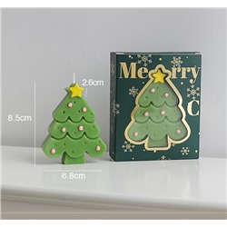 (ЗАМЯТА КОРОБКА) Свеча ароматическая Рождественская Елка в коробке