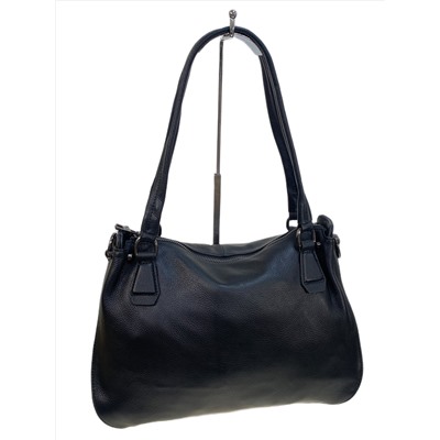 Женская сумка из натуральной кожи, цвет черный