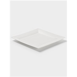 Тарелка квадратная Доляна White Labe, 30×2 см, фарфор, белая