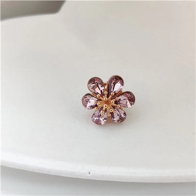 Брошь-значок с кристаллами Swarovski