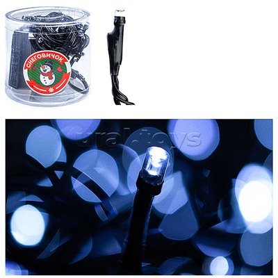 Электрогирлянда светодиодная 10 м, 100 ламп, холодный