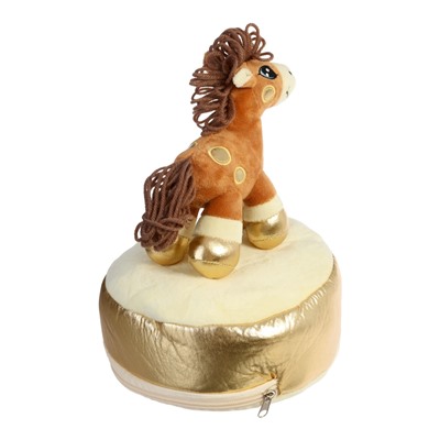 Мягкая игрушка - конфетница «Веселая лошадка», 21 см