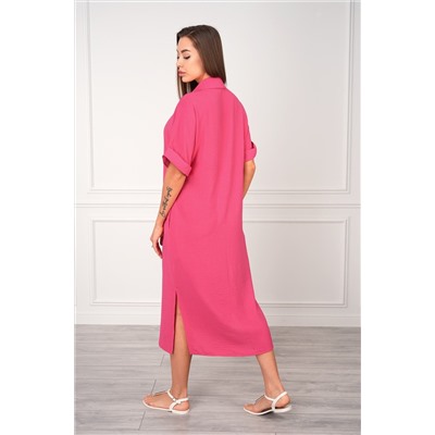 Женское платье-рубашка из ткани-жатка Happyfox