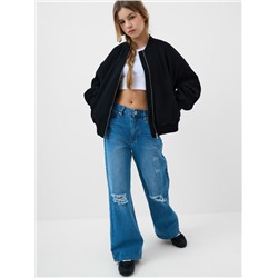 Куртка текстильная для девочек (бомбер)