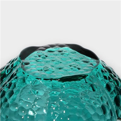 Салатник «Цветок», 60 мл, 9×4 см, стекло, изумрудный