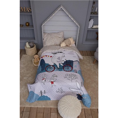 Покрывало 1.5-спальное «Этель» Brave bear, 145×210 см, микрофибра