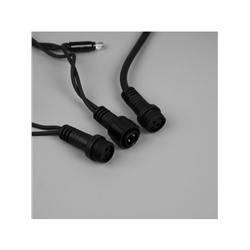 Гирлянда «Нить» 10 м, IP65, УМС, тёмная каучуковая нить, 100 LED, свечение белое, 220 В