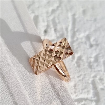 Кольцо 17 р коллекция Дубайское золото, покрытие позолота, арт.314.750-17