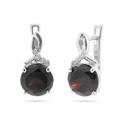 Серьги из серебра гранат, Аурелия
