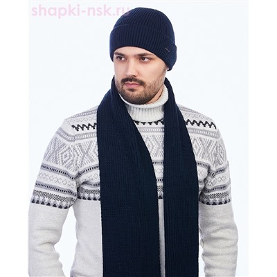 4517 Комплект мужской флис (шапка+шарф) (57-59)