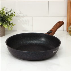Сковорода KUKMARA Granit ultra blue, d=28 см, съёмная ручка, антипригарное покрытие, алюминий, чёрная