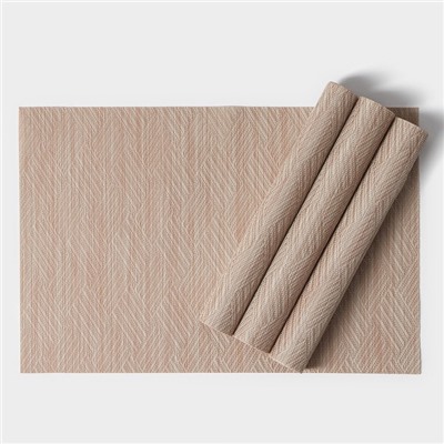 Салфетки сервировочные на стол Доляна «Энн», 4 шт., 30×45 см, бежевые