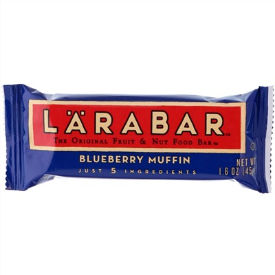 Larabar, The Original Fruit & Nut Food Bar, Blueberry Muffin, 16 Bars, 1.6 oz (45 g) Each