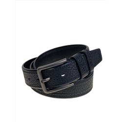 Ремень мужской из натуральной кожи, цвет черный