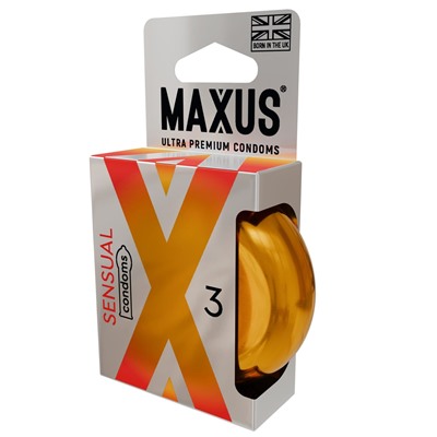 Презервативы анатомической формы Maxus Sensual - 3 шт.