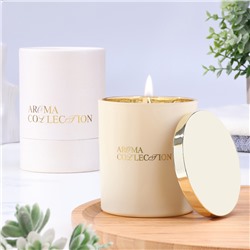Ароматическая свеча в стакане Aroma collection, 260 г, белый мускат, в тубусе, соевый воск