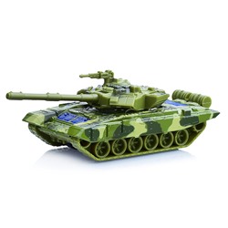 Модель металл Танк Т-90, 12см,(свет-звук, подвиж. дет.) инерц., в коробке