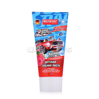 Детская зубная паста Road Racing, гелевая малина 65 гр. MASTER DENT