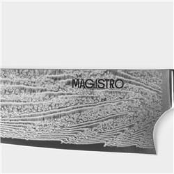 Нож шеф Magistro «Ортего», длина лезвия 20.3 см, дамасская сталь AUS-10