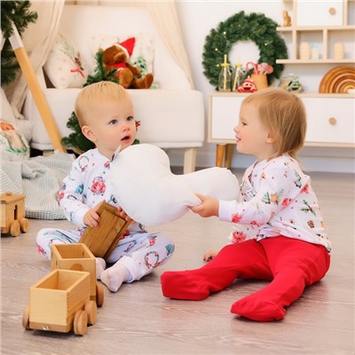 Комбинезон детский MINAKU New Year's cars», рост 80-86 см, белый