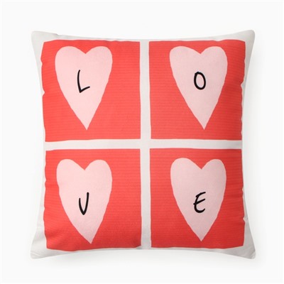 Подушка декоративная «Этель» Love, 40×40 см, велюр